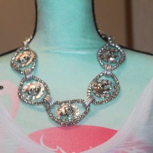 Nwtags: Silver Tone Chain, Horse Heads Necklace